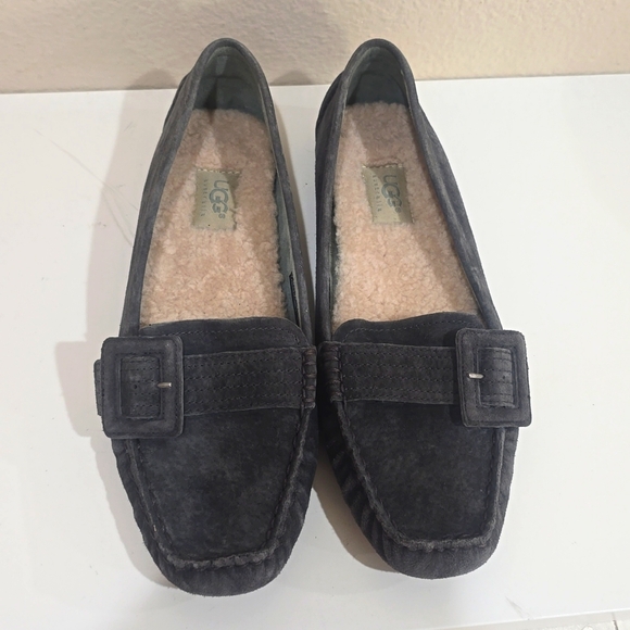 🎆 UGG RETREAT SUEDE SHEARLING LINED LOAFERS MOCCASIN - Picture 3 of 13